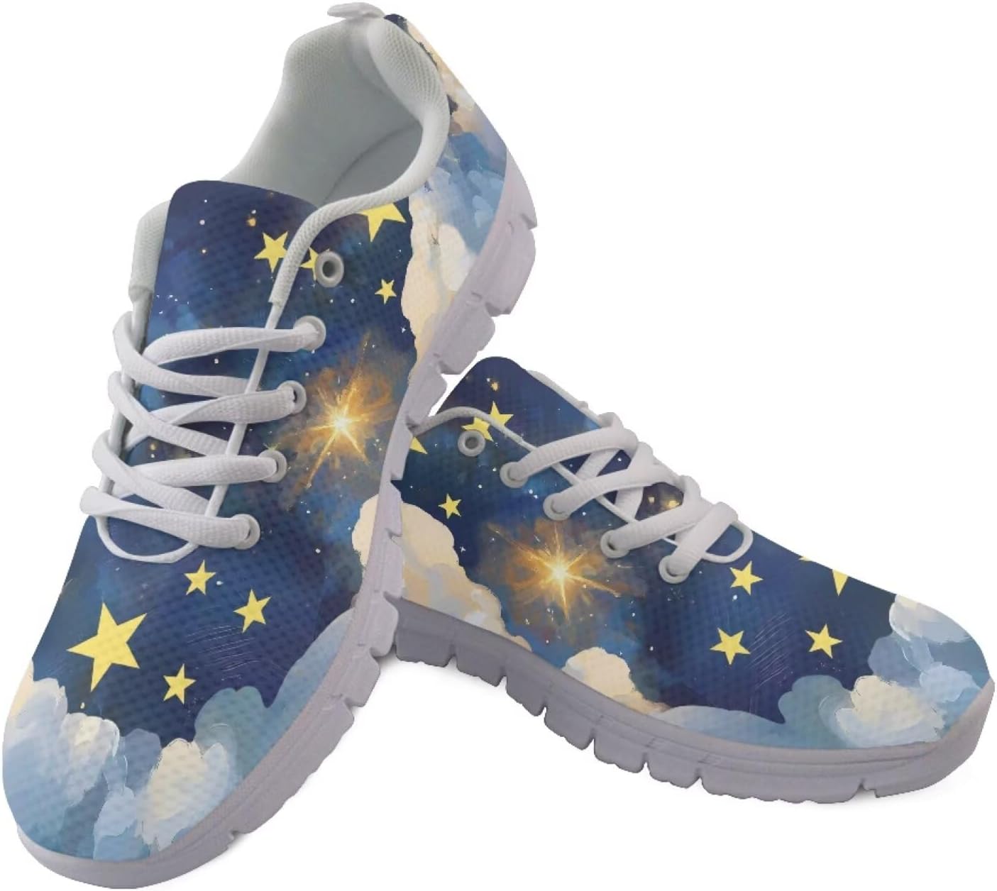 

Кроссовки Jeiento для мужчин и женщин с животным принтом, нескользящие, легкие, для фитнеса, дышащие, спортивная обувь из сетки, Cartoon Stars and Corgi Dog