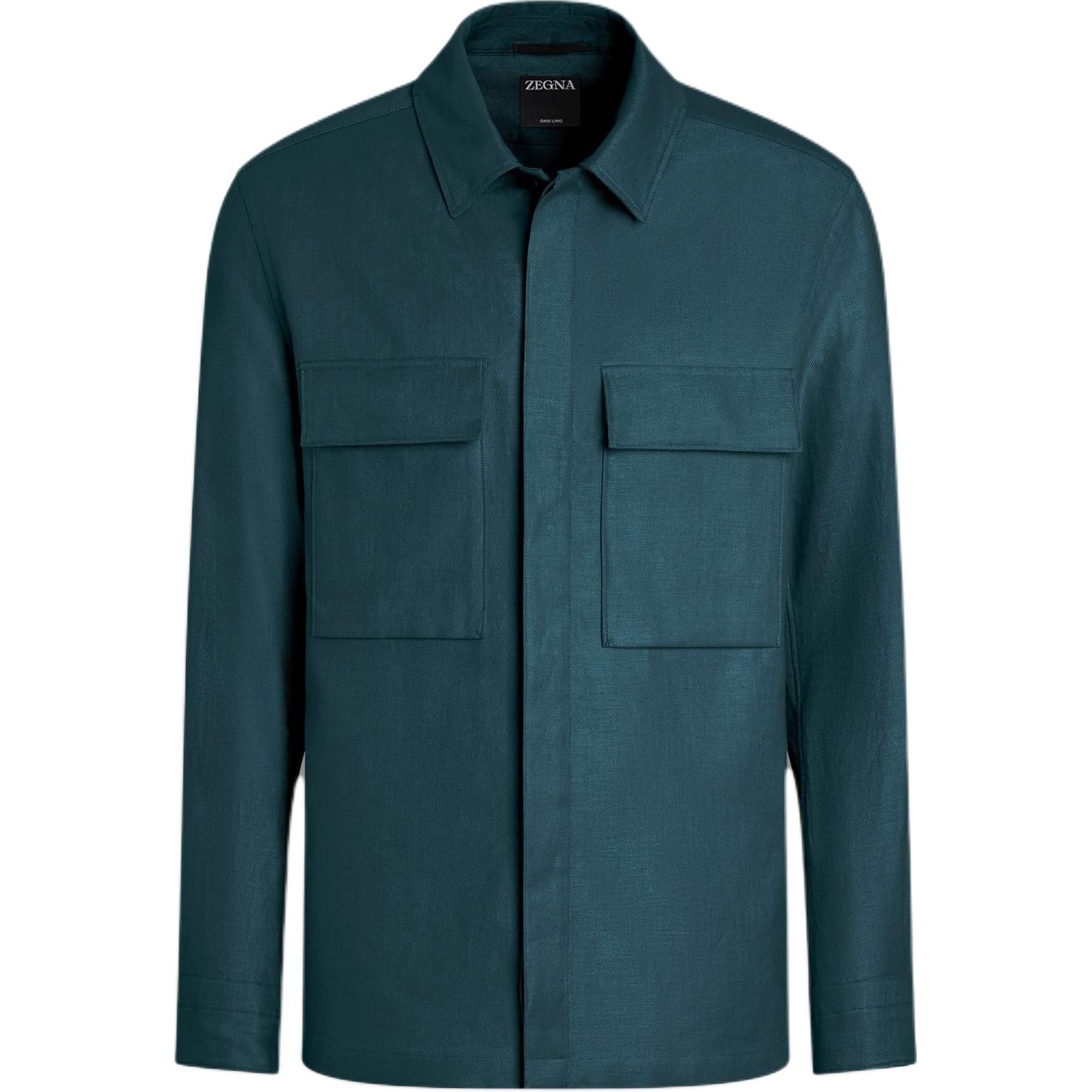 

Ermenegildo Zegna Зегна Оази Лино Оверсайт, Dark Blue Green