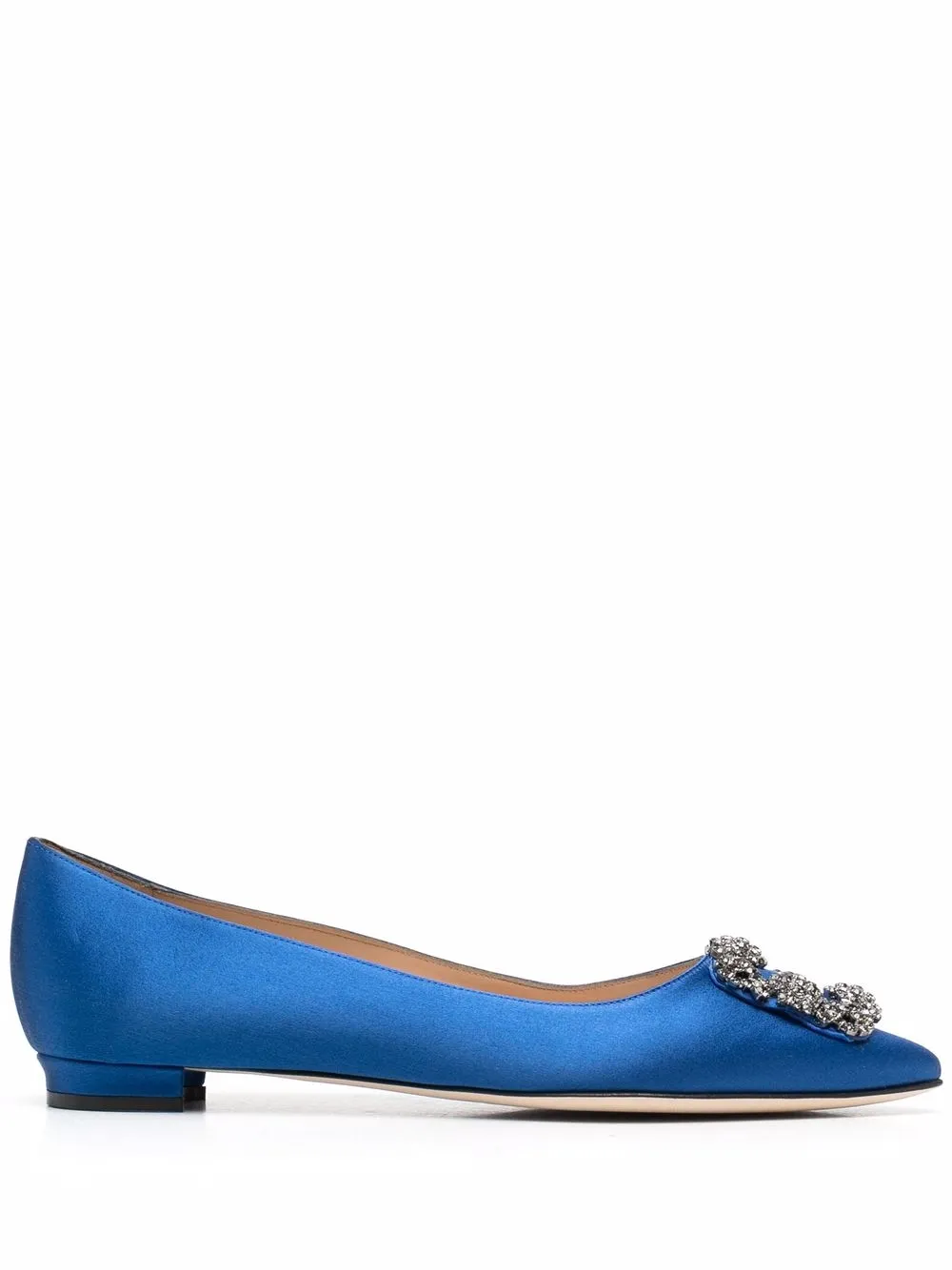 Балетки Hangisi с пряжкой Manolo Blahnik, синий