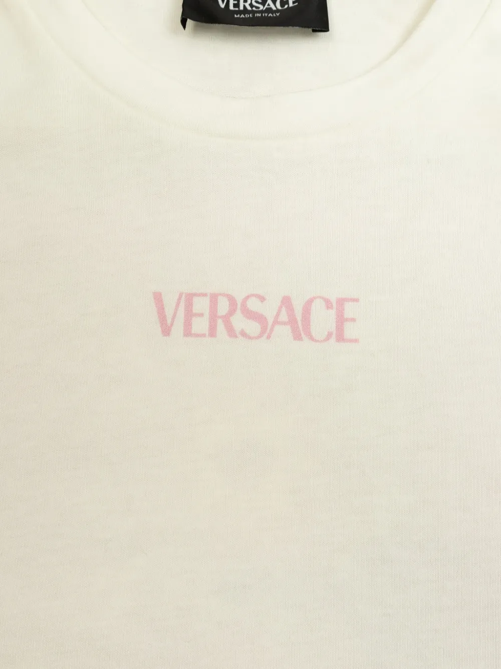 Розовая футболка с принтом-логотипом Versace Kids — фото 4