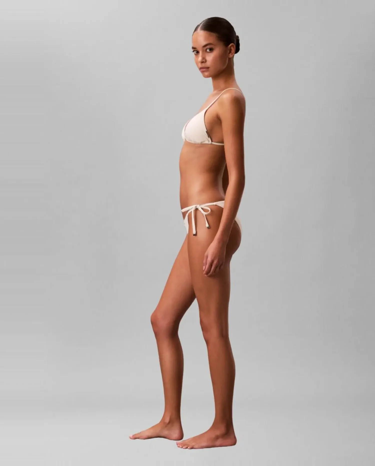 Верхняя часть бикини треугольной формы Calvin Klein, кремовый — фото 4