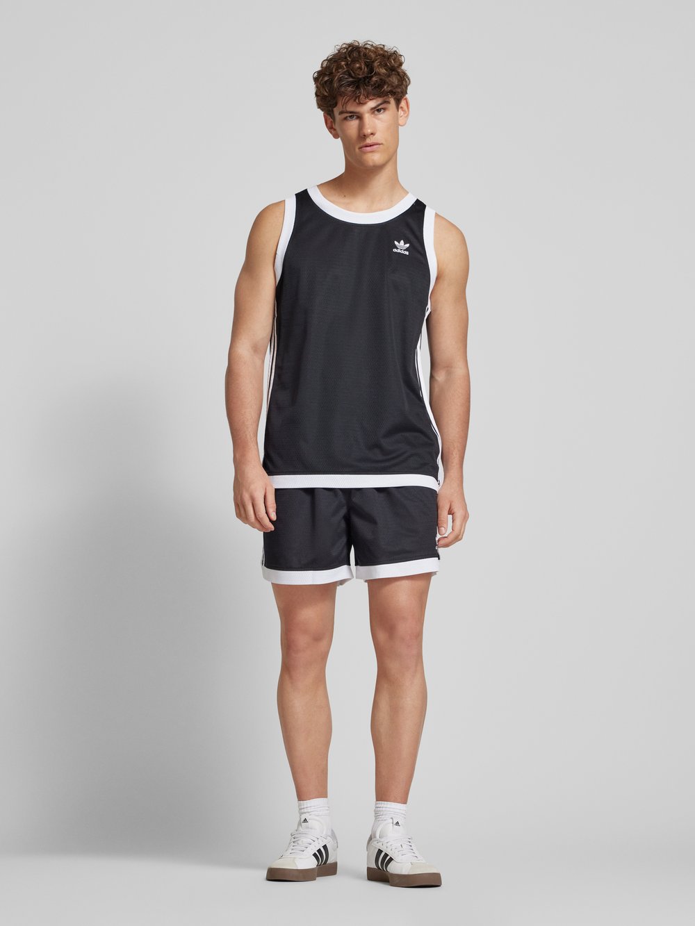 

Майка с фактурным рисунком модель 'Mockeyelet' adidas Originals, черный