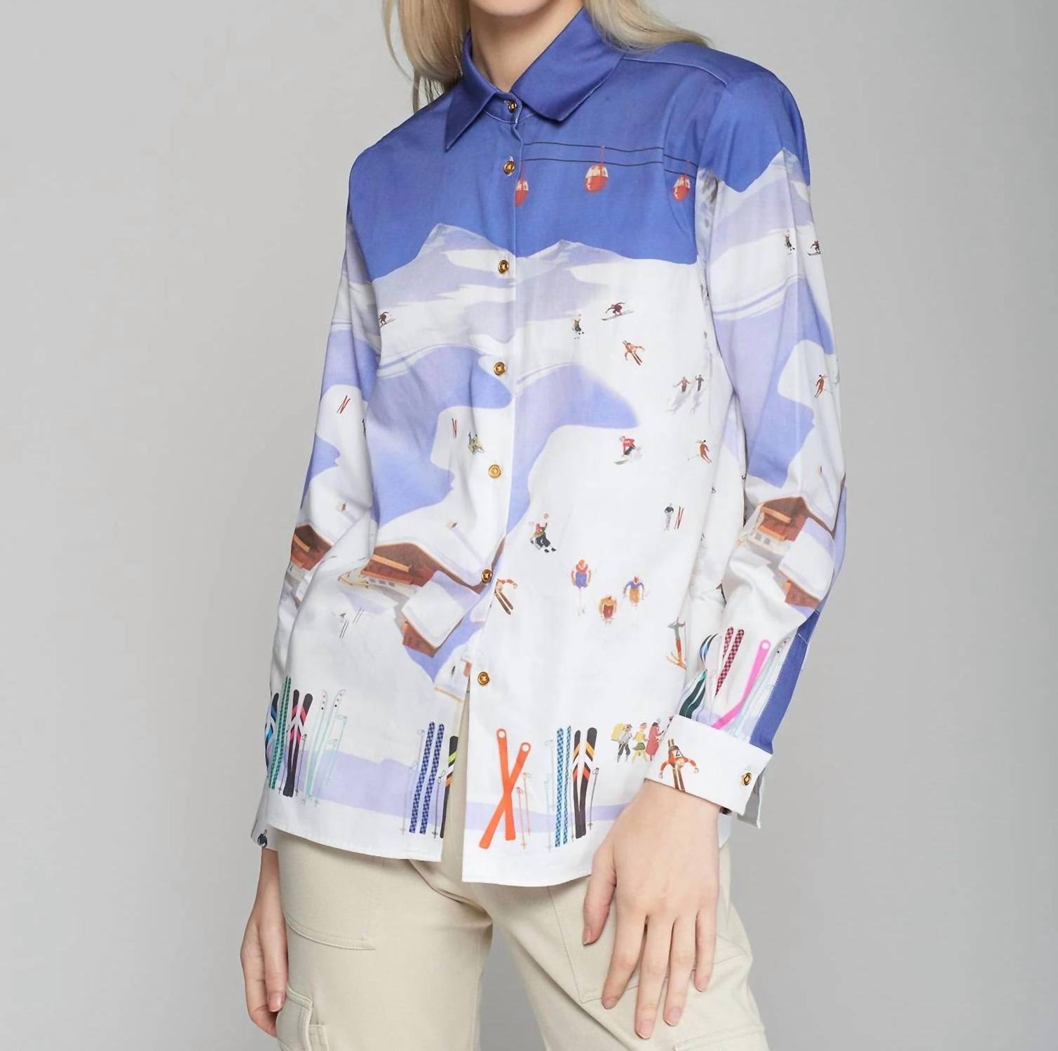 

Блузка Nadine с лыжным принтом Vilagallo, Ski Print