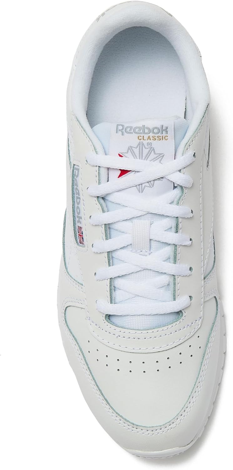 Кроссовки Reebok Classic Leather для детей и подростков, унисекс, для девочек и мальчиков, малышей, детей младшего или старшего возраста, белый — фото 4