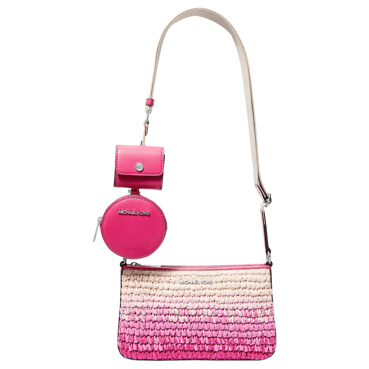 

Сумка кроссбейл Jet Set из соломки малая женская Dragon Fruit MICHAEL KORS, Set (Bag)