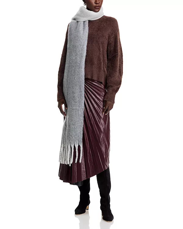 

Двухцветный шарф Lulla с цветовыми блоками Aqua, серый