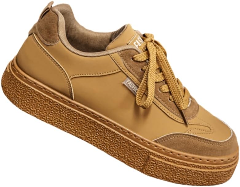 

Мужские удобные повседневные спортивные кроссовки с низким верхом на шнуровке, с толстой подошвой, увеличивающей рост Hoalox, хаки