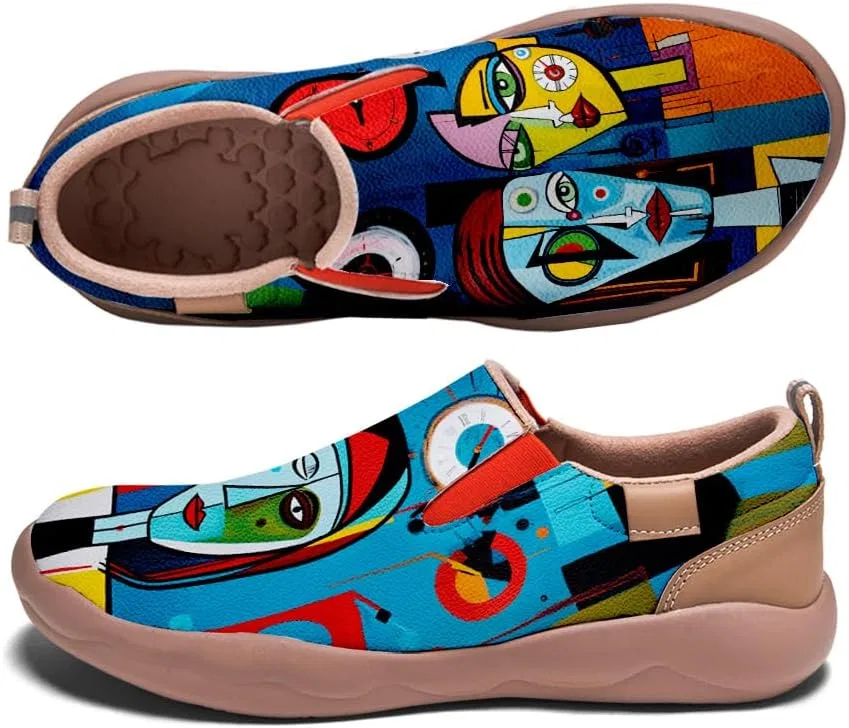 Лоферы с абстрактным рисунком Art Painted Loafers, Abstract Figures-01 Solepulse — фото 3