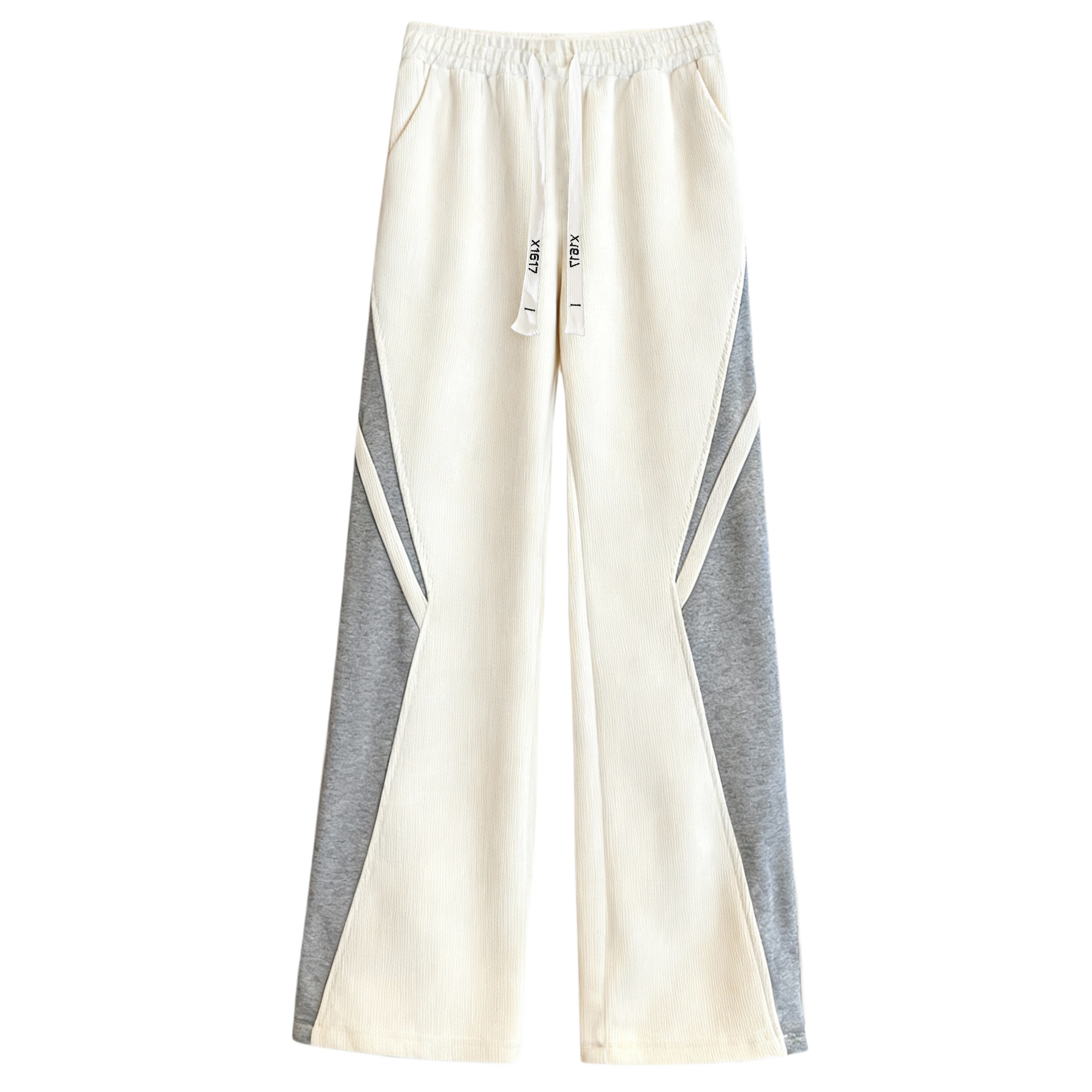 

Повседневные брюки Unisex утепленные с флисовой подкладкой прямого кроя X1617, milk белый[fleece-lined]