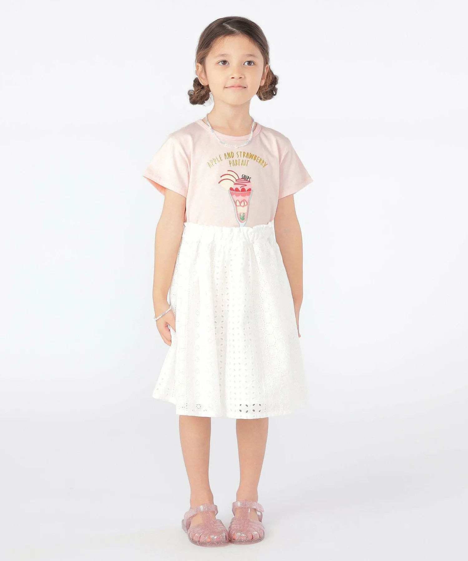 Детская модель: 100–130 см / Юбка с кружевной сборкой SHIPS KIDS, White — фото 4