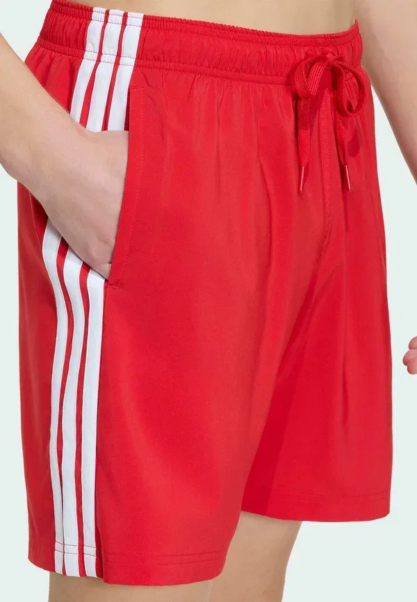 Плавки Adidas Sportswear 3 Stripes Swim Shorts 8 Inch, ярко-алый с белым — фото 4