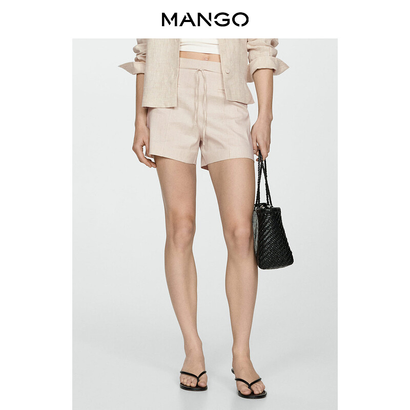 

Женские шорты Mango с невидимой молнией, светло-бежевый