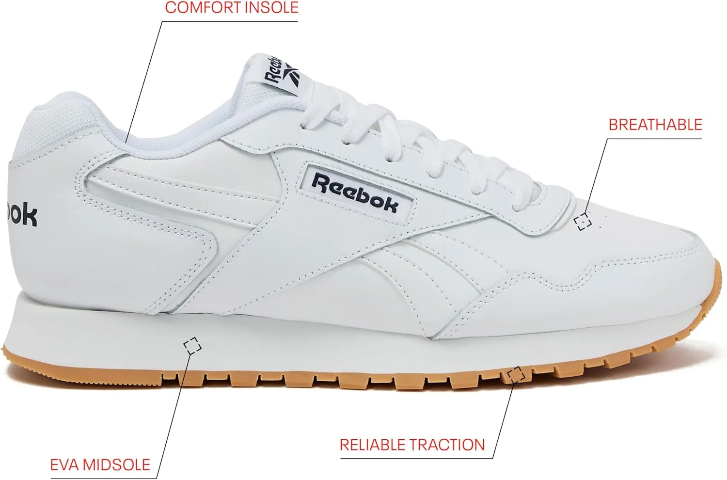 Мужские кроссовки/спортивная обувь Reebok, белый/темно-синий — фото 2