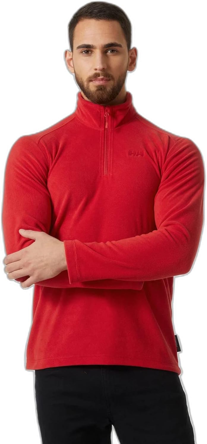 

Helly-Hansen Daybreaker 1/2 Zip Fleece - мужская куртка из переработанного флиса, уютная полузастегивающаяся толстовка на все сезоны Helly Hansen, 162 Red
