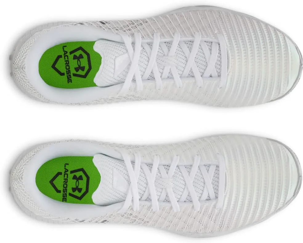 Кроссовки для лакросса Under Armour Blur Pro Turf для взрослых, унисекс, белый/металлик серебристый — фото 4