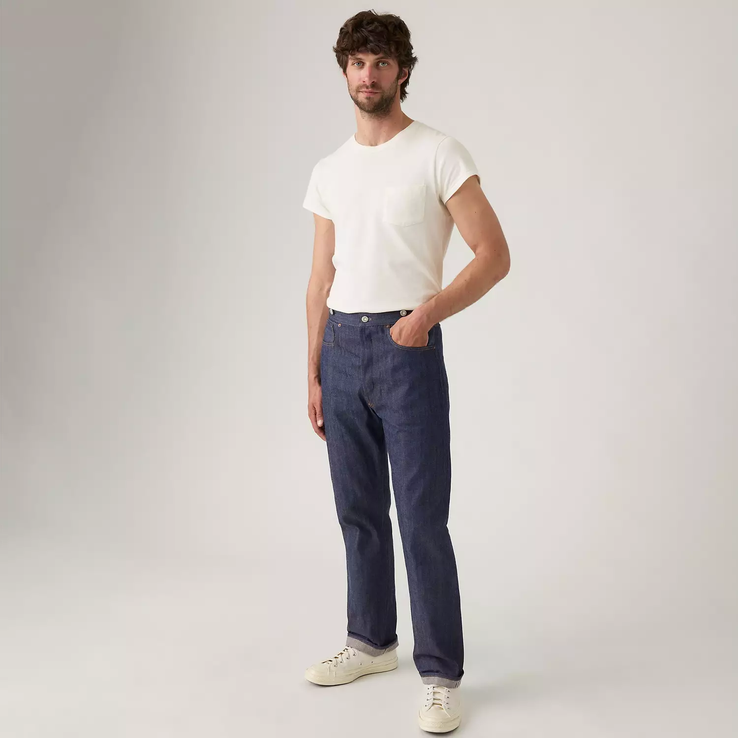 

1890 501 мужские джинсы оригинального кроя с кромкой Levi's, цвет 1890 Selvedge - Dark Wash - Non-Stretch
