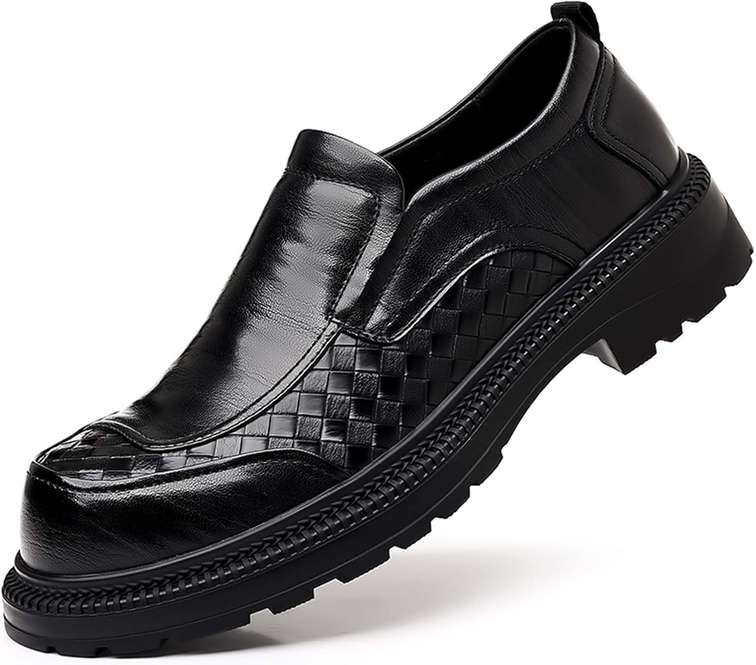 

Мужские деловые туфли на платформе с толстой подошвой для увеличения роста, повседневные туфли для офиса, свадеб, балов и вечеринок, оксфорды и дерби, черные, коричневые Generic