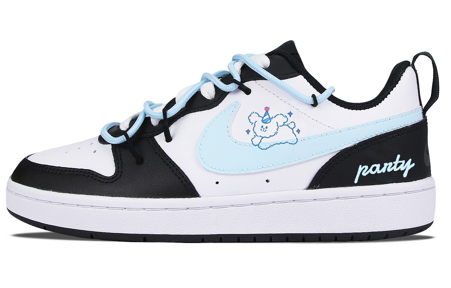 

Кроссовки Nike Court Borough Skateboarding Shoes Women's Low-top Blue, черный/синий