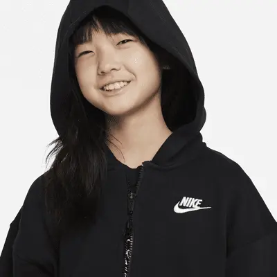 Худи Nike Sportswear Club Fleece, черный/белый — фото 3