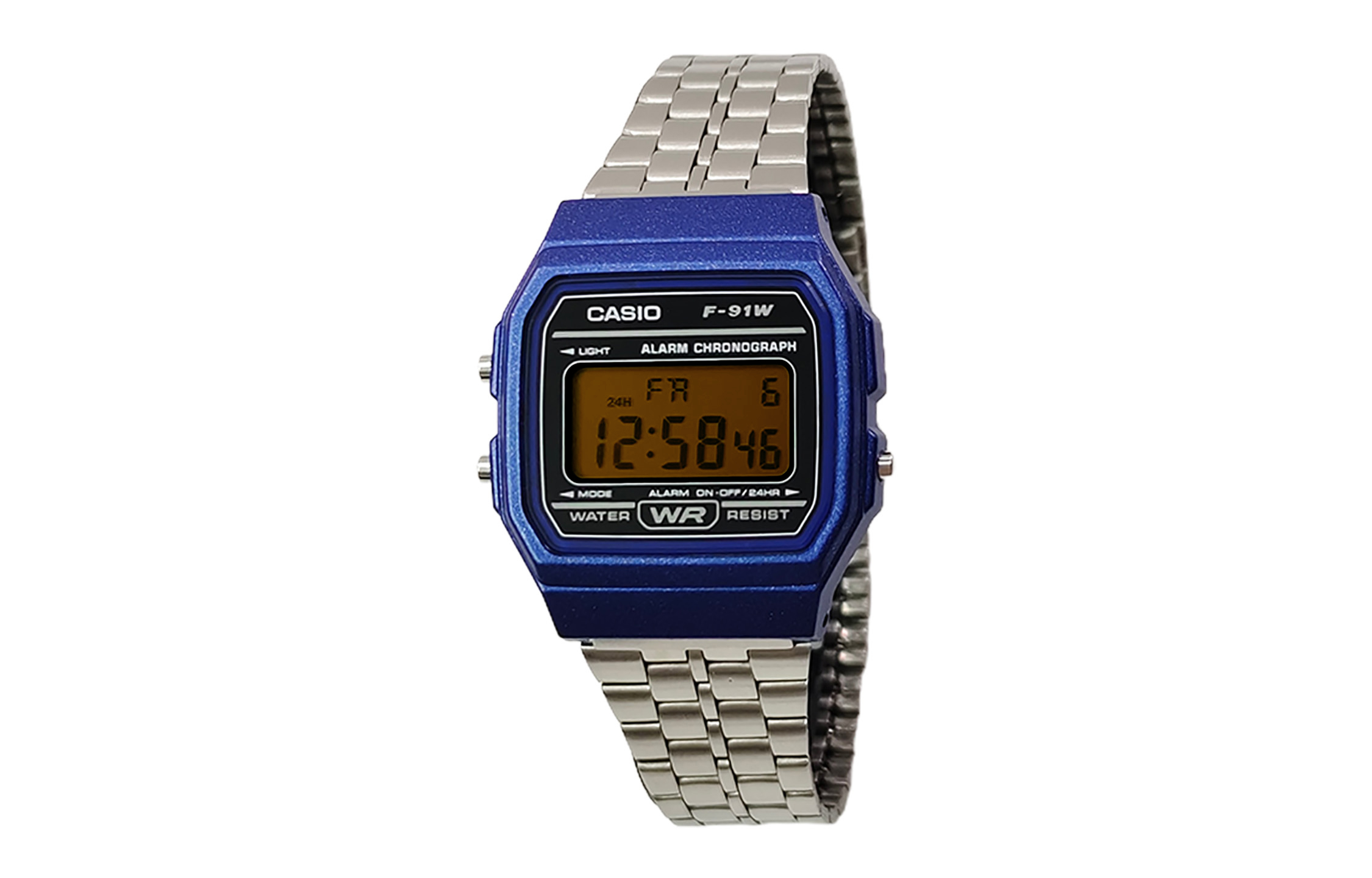 

CASIO Мужские часы Retrofit Series с кварцевым механизмом, стальной браслет, черный циферблат