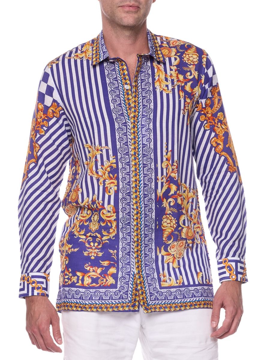 

Рубашка Slim Fit из льняной смеси Ranee's, разноцветный