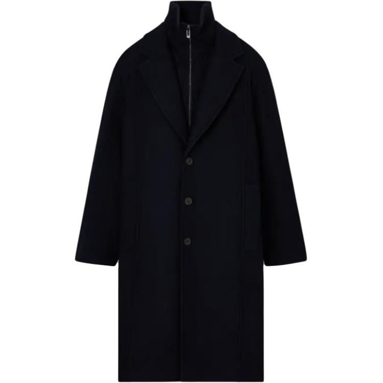 

EMPORIO ARMANI Мужское черное пальто Black