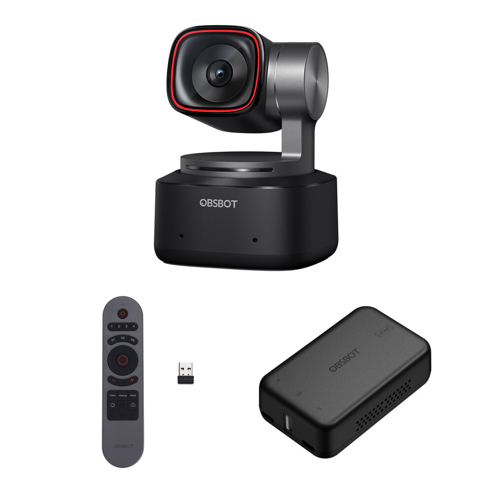 

Веб-камера OBSBOT Tiny 2 PTZ 4K с искусственным интеллектом, интеллектуальным пультом дистанционного управления и адаптером UVC-HDMI