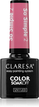 

Гибридный лак для ногтей Claresa SoakOff UV/LED Color So Simple, 2 5 g