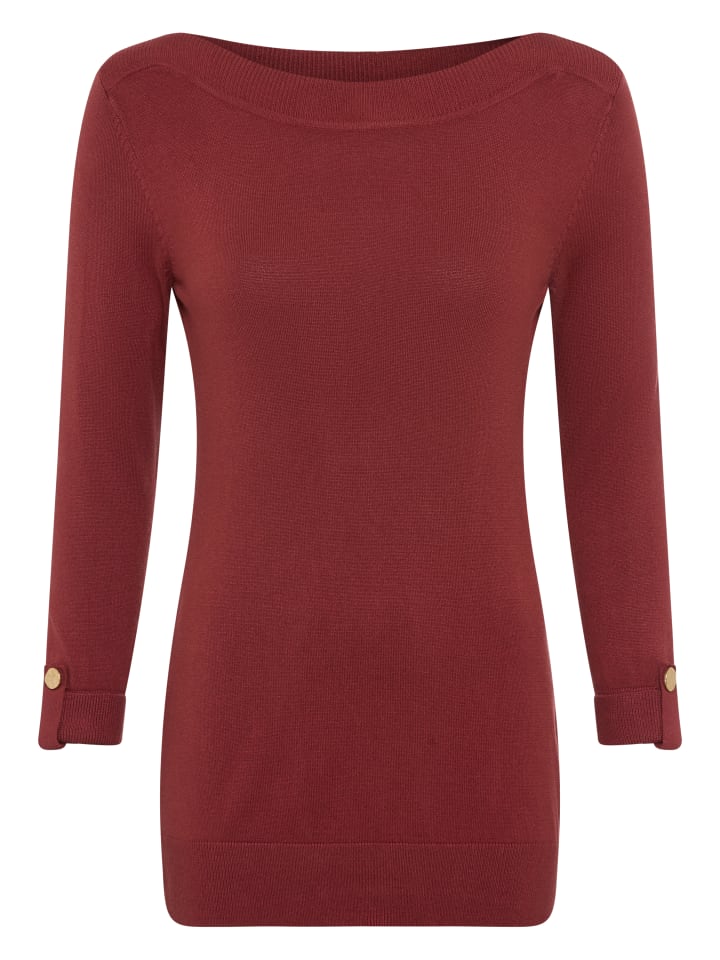 

Свитер с рукавами 3/4 цвета ржаво-красный меланж Laura Scott