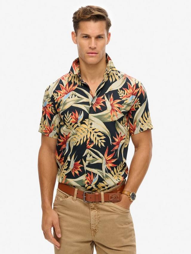 

Гавайская рубашка с принтом Superdry, Navy