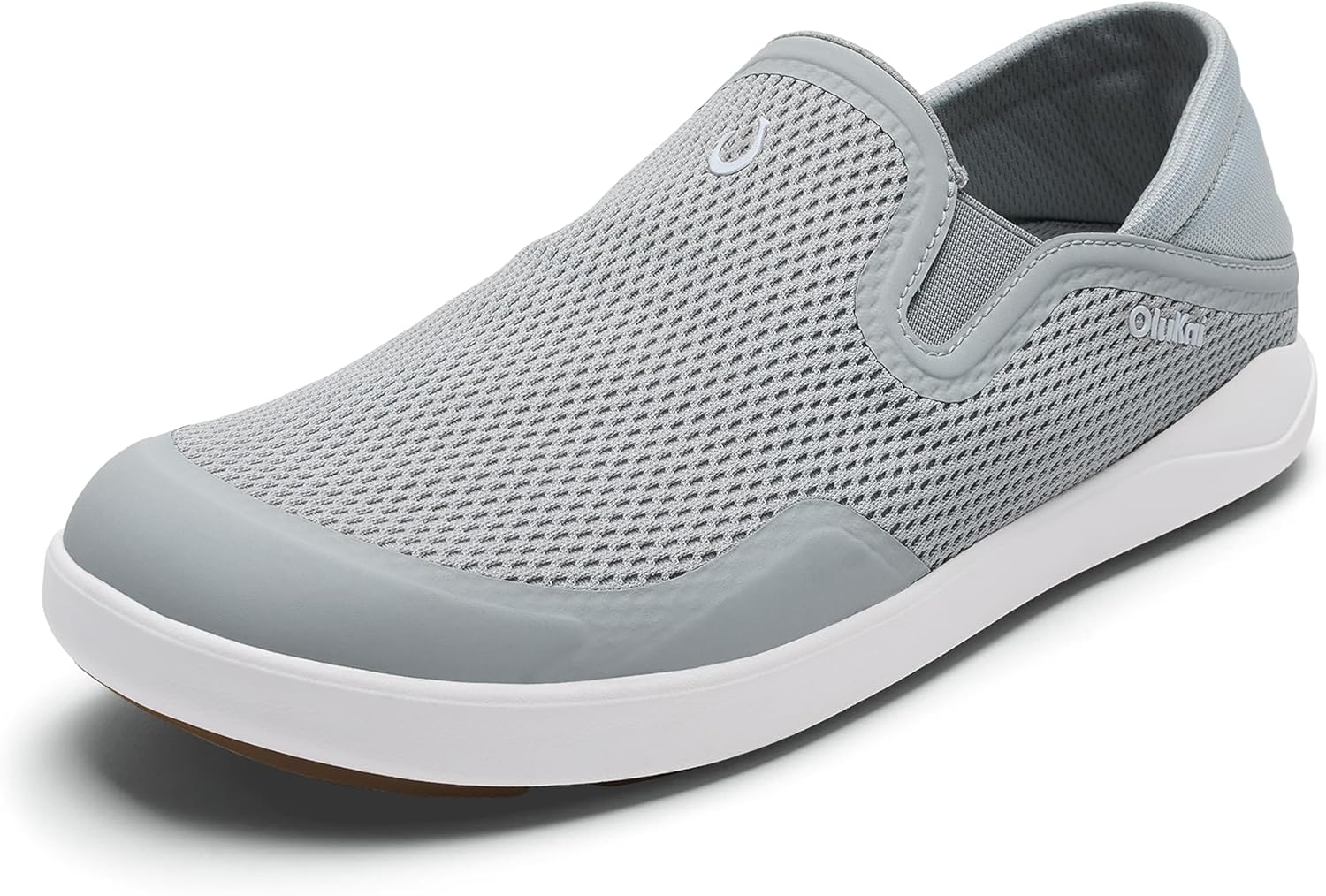 

Мужские лодочные кроссовки OLUKAI Moku Slip-On, улучшенное сцепление и удержание, легкая и дышащая сетка, комфортная посадка и носка в течение всего дня, серый