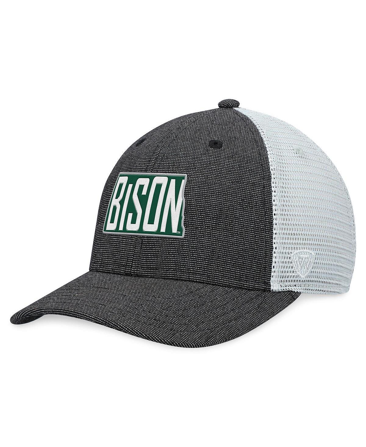 

Мужская темно-серая белая кепка Snapback NDSU Bison Townhall Trucker Snapback Top of the World