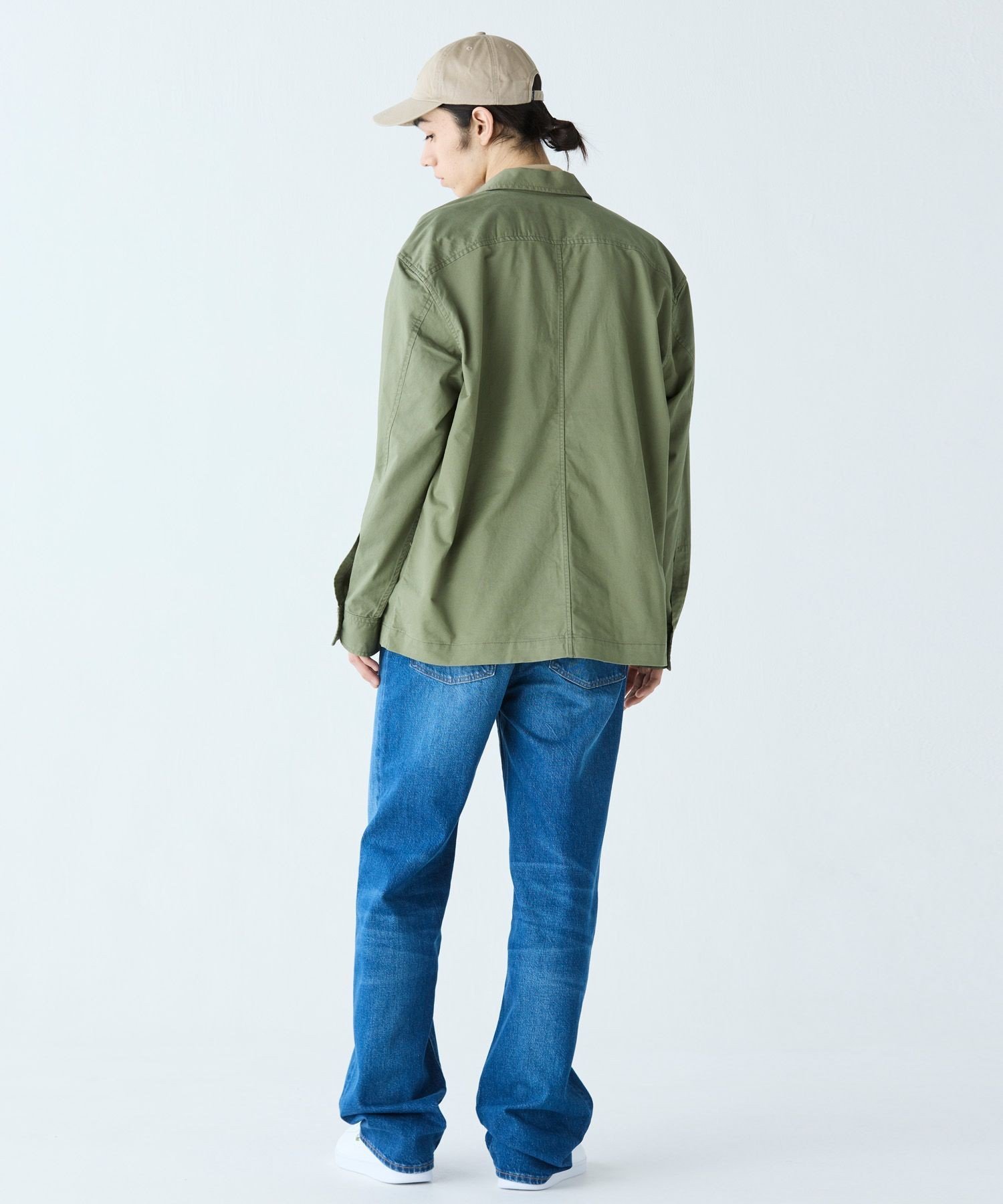 Рабочая рубашка-куртка из хлопчатобумажной саржи LACOSTE, Khaki — фото 3