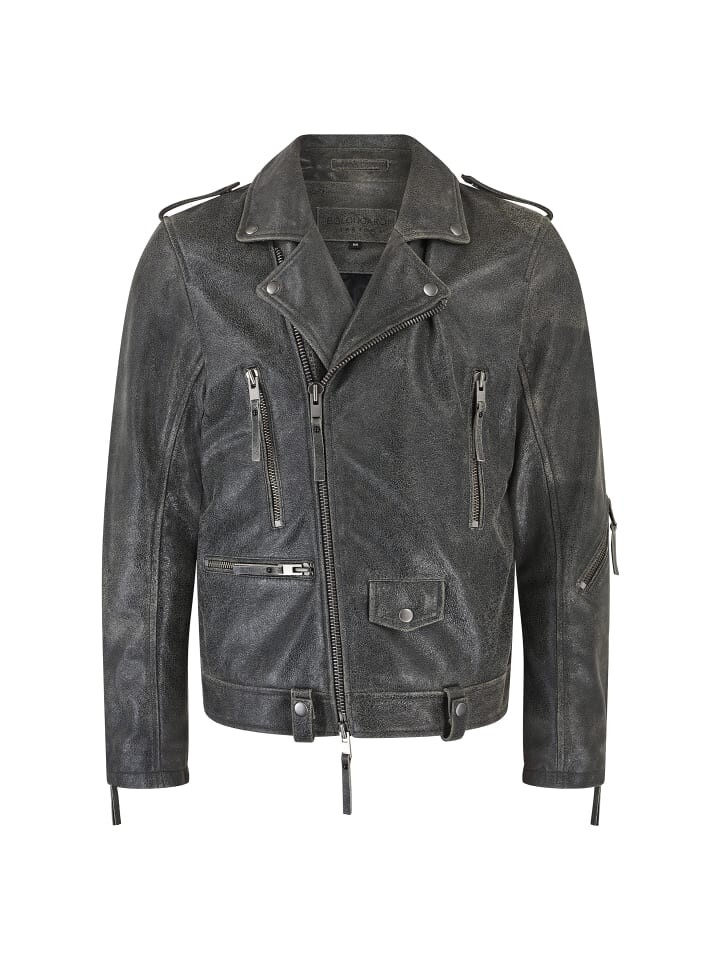 

Кожаная куртка Bolongaro Trevor Bikerjacke STATEMENT BIKER, цвет Volcanic Ash