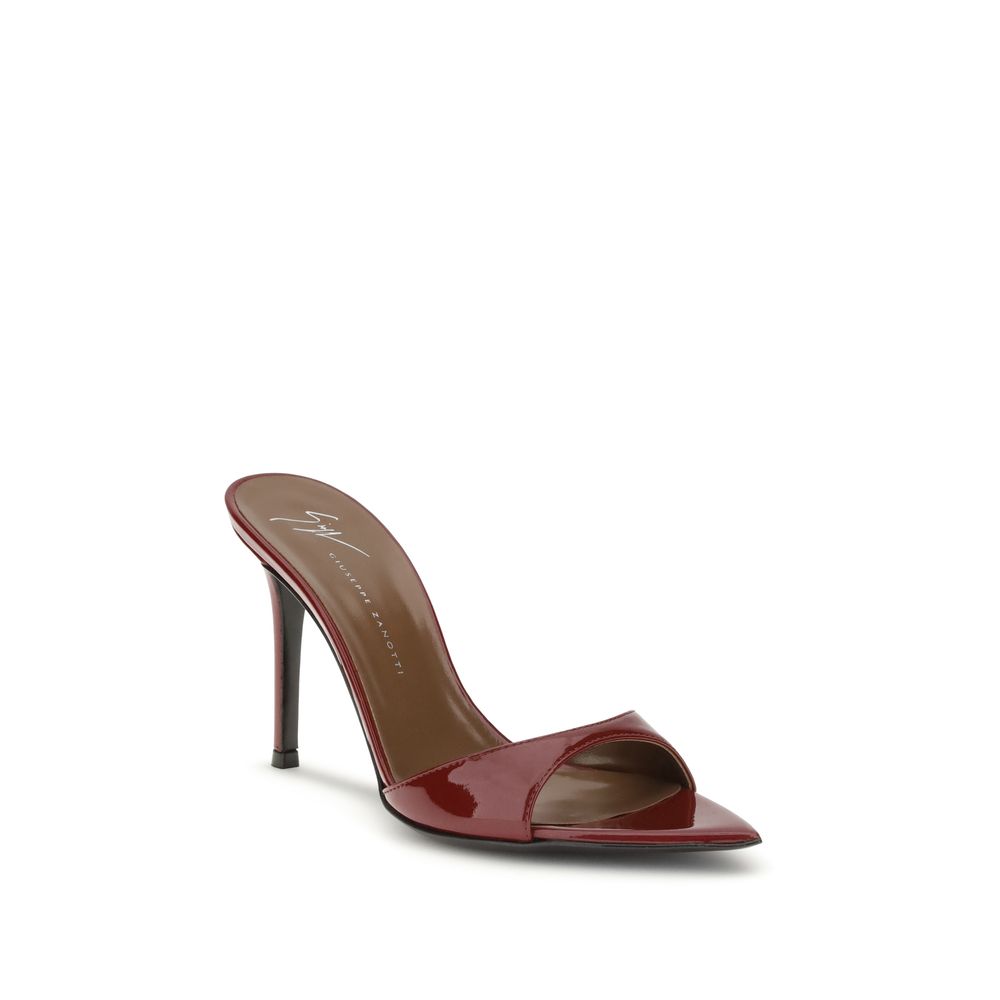 Джузеппе Дзанотти Intriigo Мюли Женские Сандалии Giuseppe Zanotti, Bordeaux — фото 2