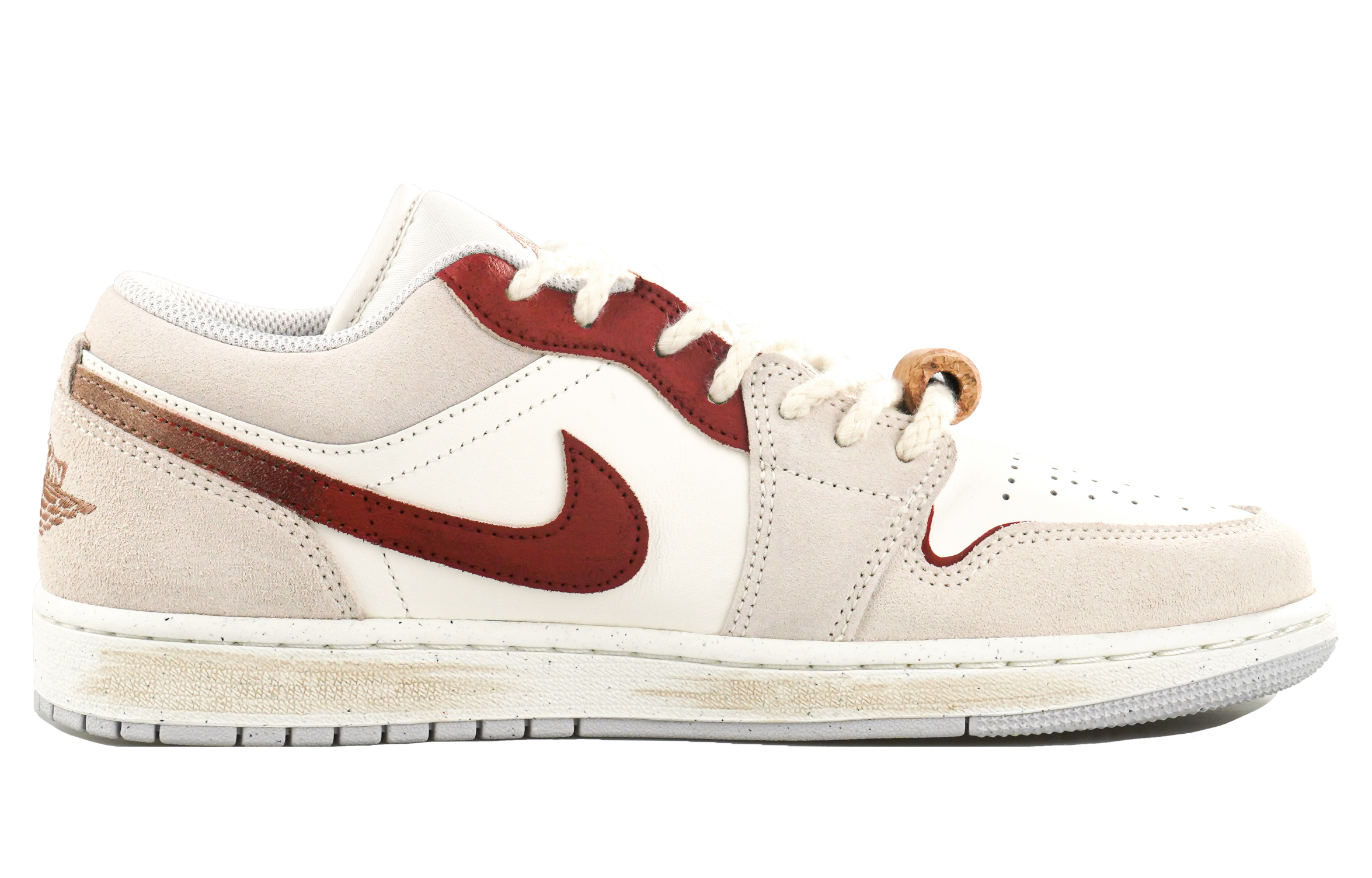 Jordan Air 1 Guiper Manufacturing CNY Horse Year, Red Phoenix Soaring низкие кроссовки для скейтбординга мужские красный коричневый — фото 4