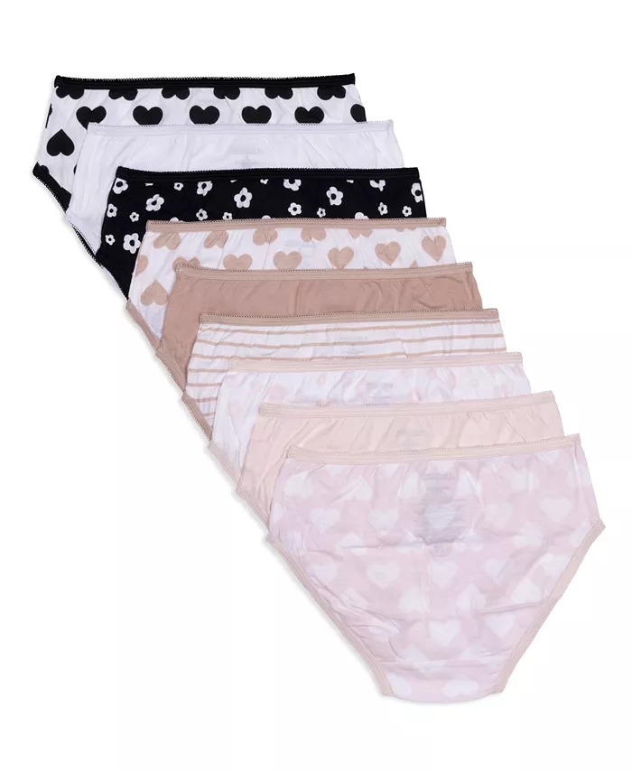 Трусики Little & Big Girls Graphic Basics, 9 штук Maidenform, коричневый/бежевый — фото 2