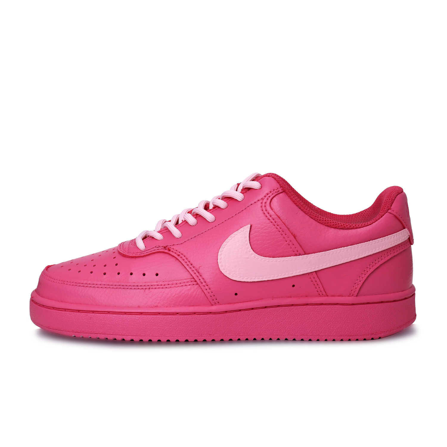 

Nike Кроссовки для скейтбординга Court Vision 1 Pink Flame с противоскользящей подошвой, износостойкие, низкие, унисекс, розовые, цвет Pink