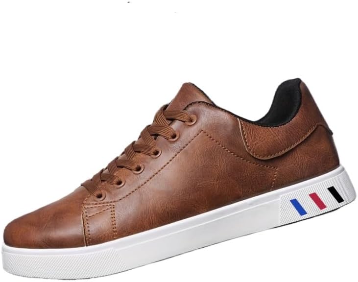 

Большие мужские повседневные спортивные кроссовки - удобные кеды на низком каблуке для ежедневной носки Fusecottc, коричневый