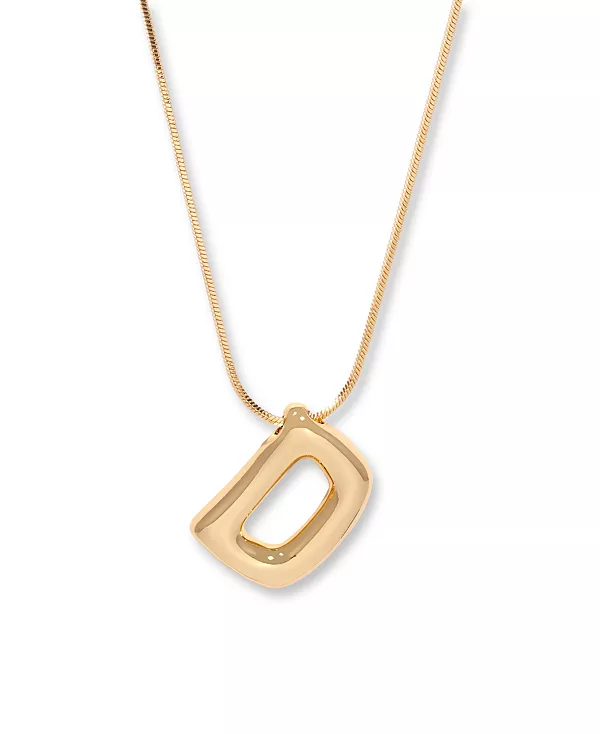 

Позолоченное короткое ожерелье с подвеской в виде бабл-инициала Пиппы Brook & York, gold-d