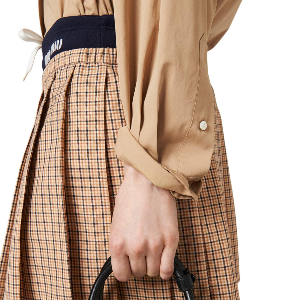 Рубашка женская Miu Miu, хаки — фото 4