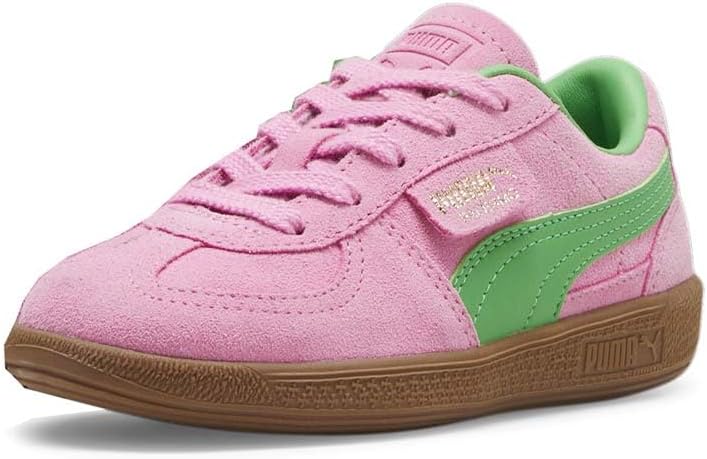Кроссовки Puma Boys Palermo (Big Kid), зеленый/розовый — фото 2
