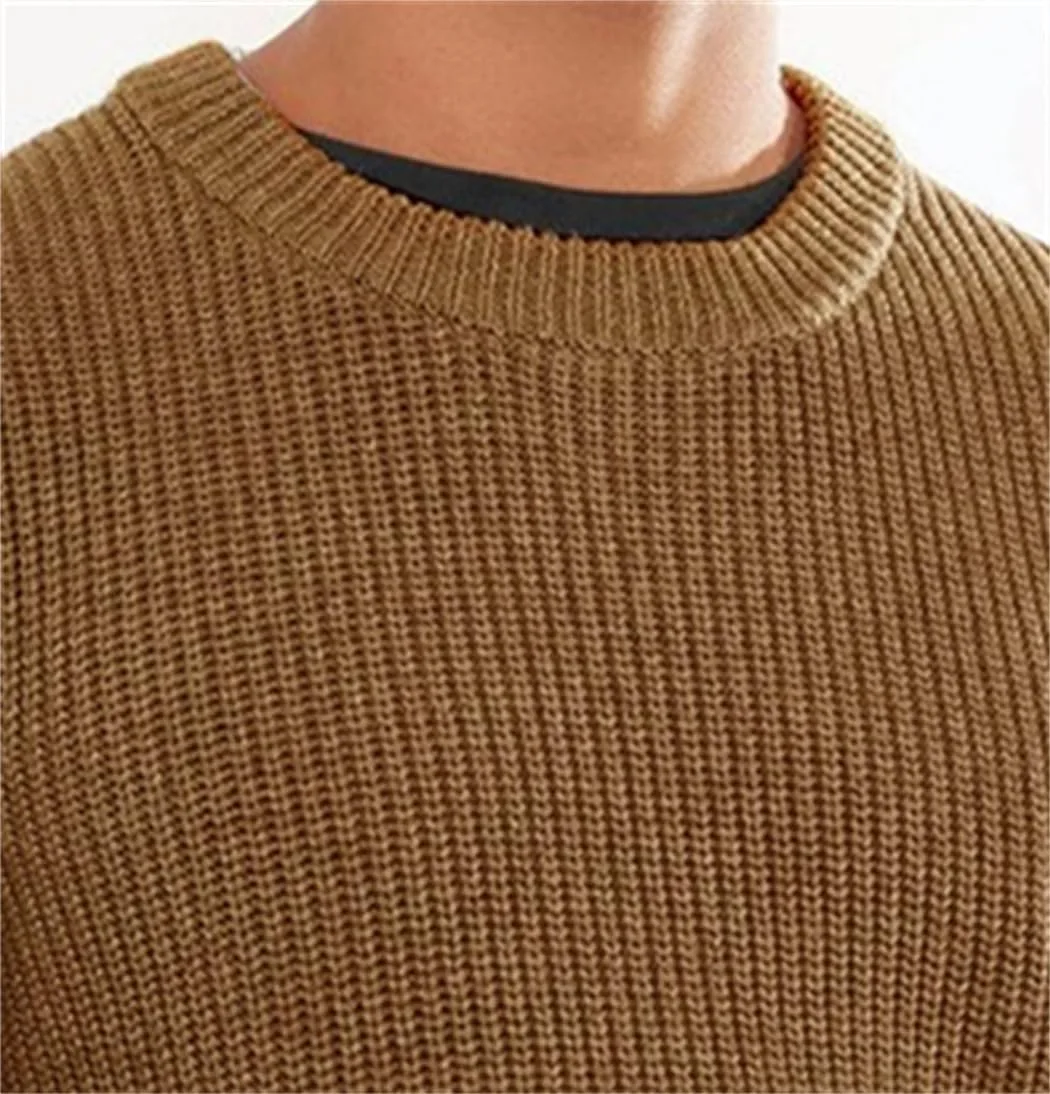 Men's Classic Crewneck Sweater, Soft Knit Long Sleeve Pullover, Casual Regular Fit Top — фото 4