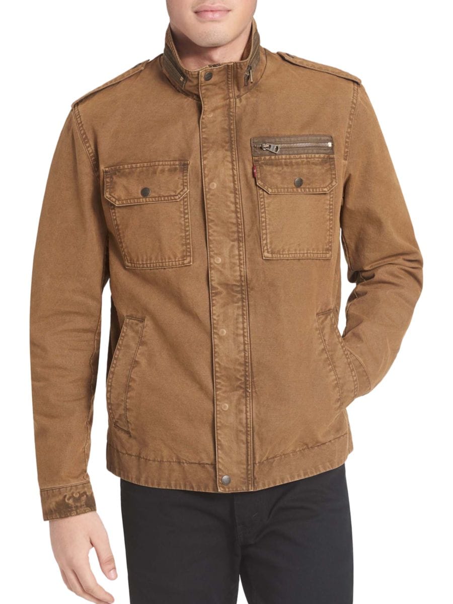 

Куртка милитари с отстегивающимся капюшоном Levi's, коричневый