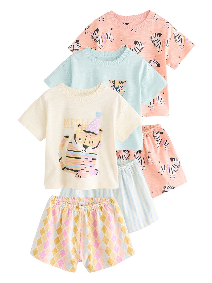 

Пижама Next, цвет Light blue/Pastel yellow/Coral