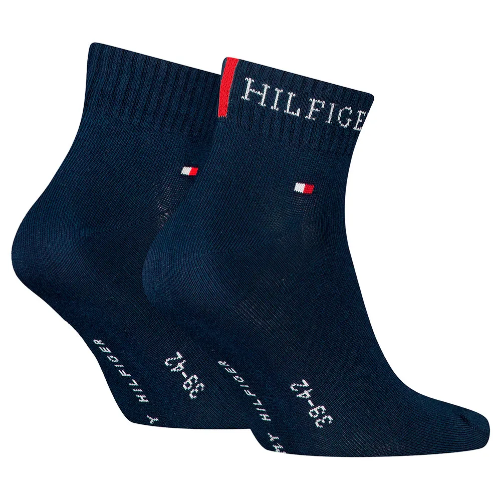 Носки 2 шт Tommy Hilfiger Quarter, синий — фото 2