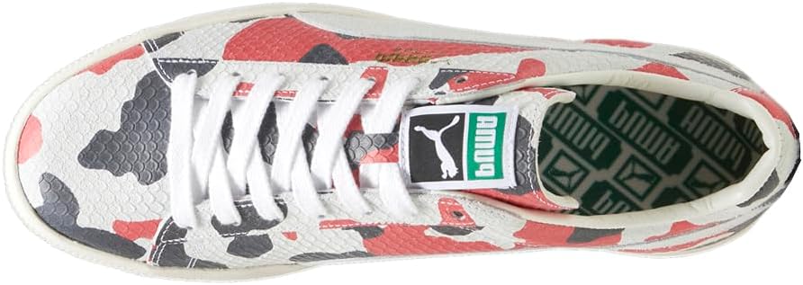 Кроссовки PUMA мужские замшевые, сделанные в Японии с шнуровкой Koi, повседневные - красные, белые — фото 4