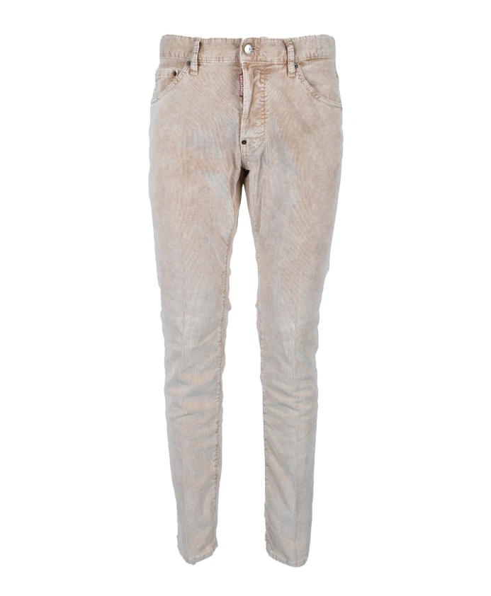 

Брюки из хлопка и эластана Dsquared2, бежевый