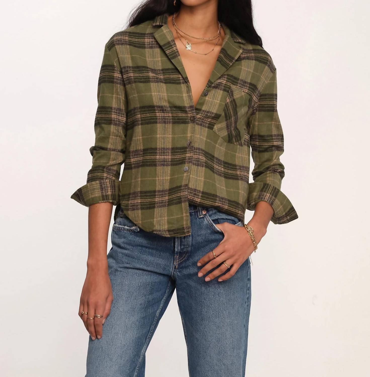 

Рубашка Amiri из капусты heartloom, цвет kale