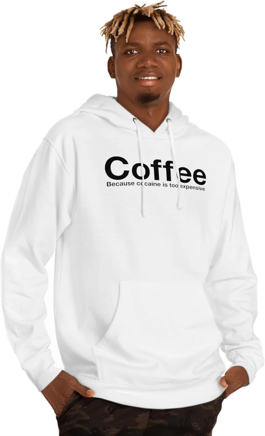 Толстовка Coffee Because Cocaine is to Expensive GENERIC, белый — фото 4